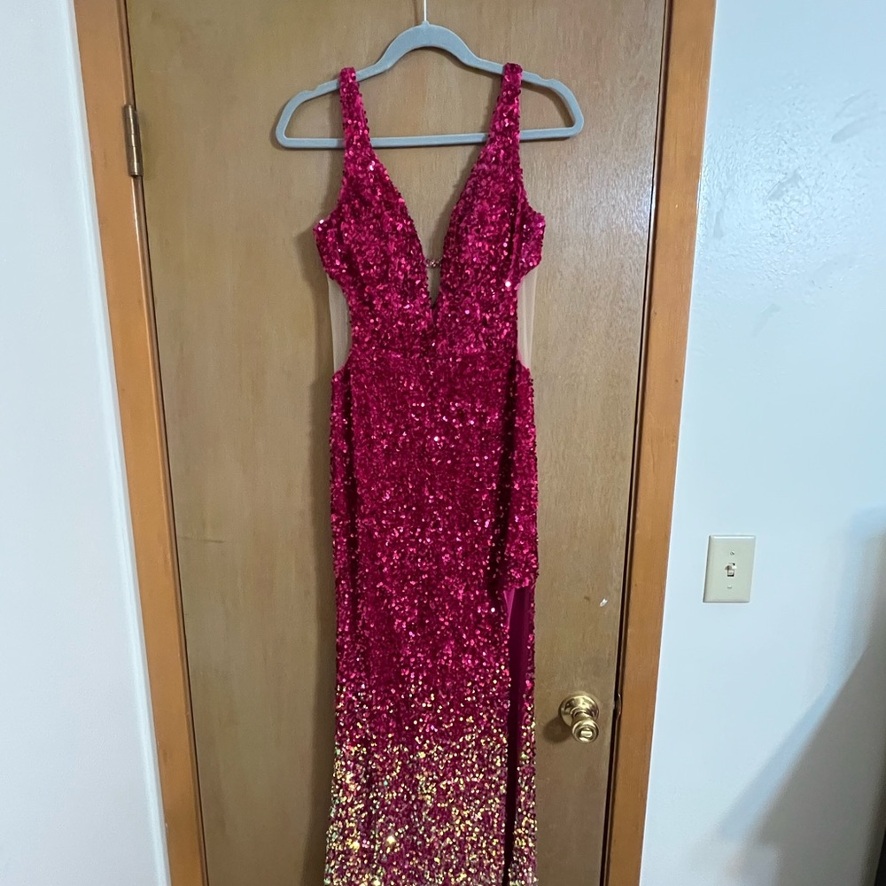 Dave & Johnny Fuchsia Deep Pink Dress